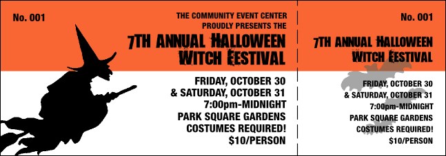 Halloween Witch General Admission Ticket 001 (QT_GA_WS_204)