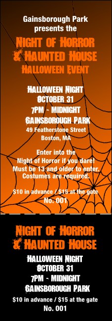 Halloween spider web General Admission Ticket 001