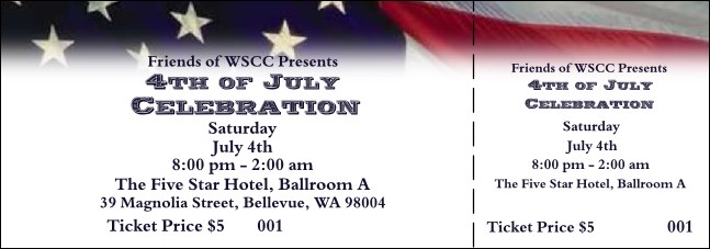 American Flag Ticket 004