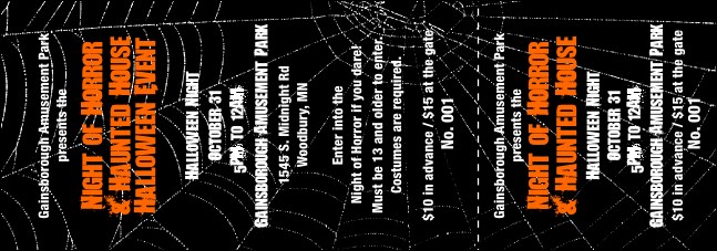 Spider Web Ticket 001