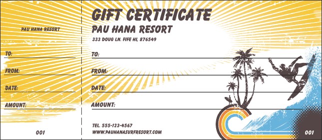 Surf Gift Certificate