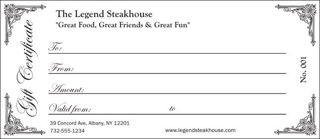 Classic B&W gift certificate template  Eventgroove With Regard To Black And White Gift Certificate Template Free