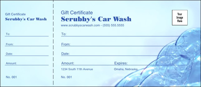 Bubble Gift Certificate Product Front