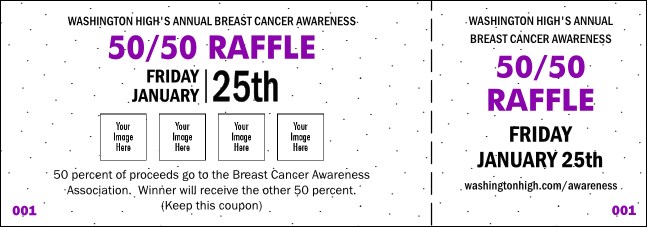 Dots 50/50 Purple Raffle Ticket