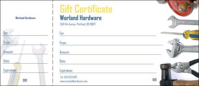 Hardware Gift Certificate