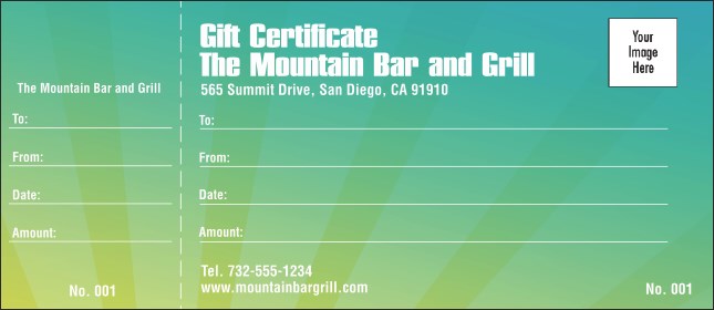 Green Fade Logo Gift Certificate