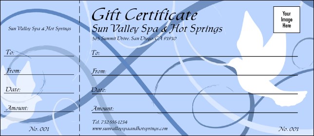 Blue Doves Logo Gift Certificate