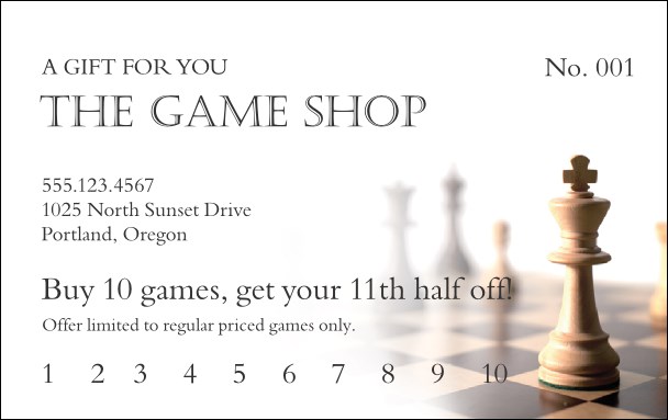 Game Shop Gift Card