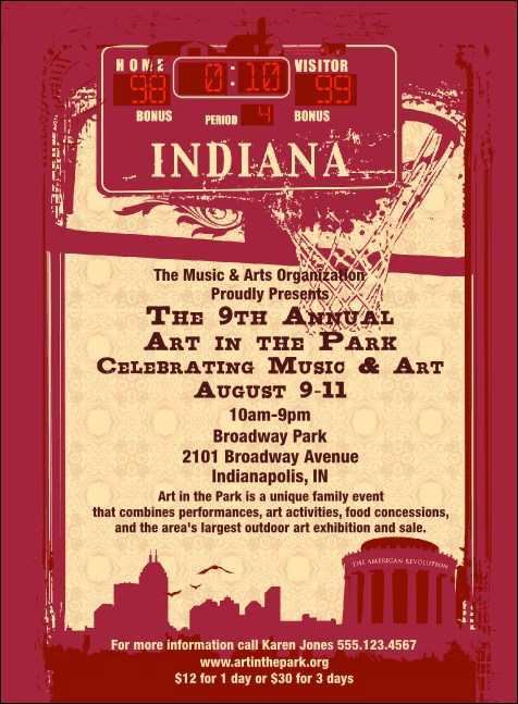 Indiana Invitation Product Front