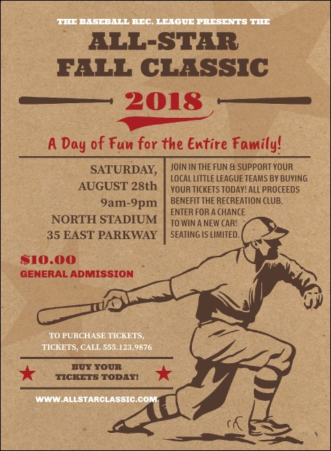 All-Star Retro Baseball Invitation