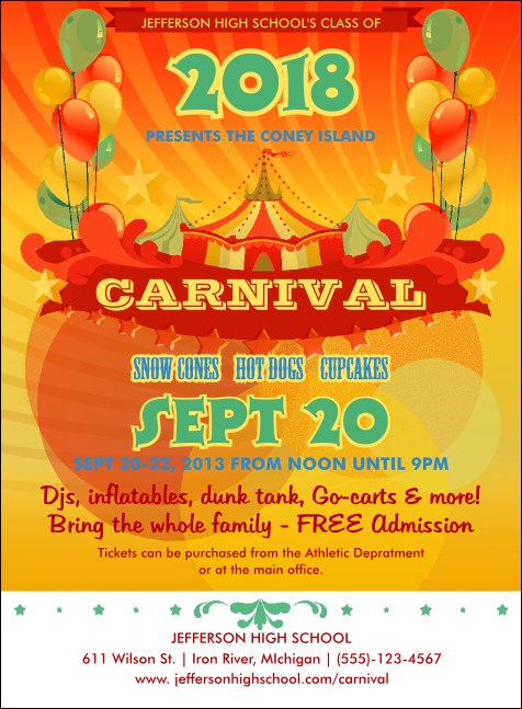 Carnival Invitation Product Front