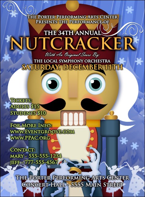 Nutcracker Ballet Invitation Product Front