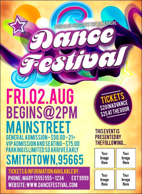 Disco Dance Festival Invitation