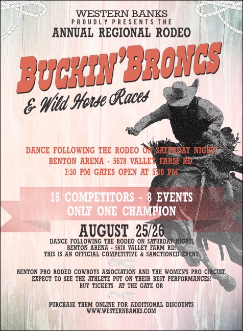 Bucking Bronco Rodeo Invitation