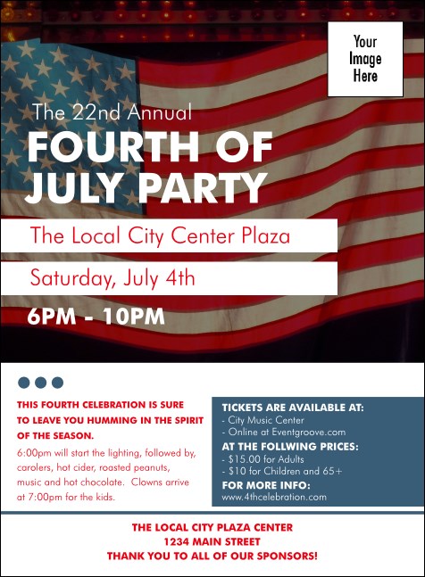 Fourth of July Invitation Product Front