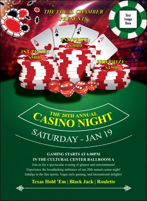 Casino Chips Invitation