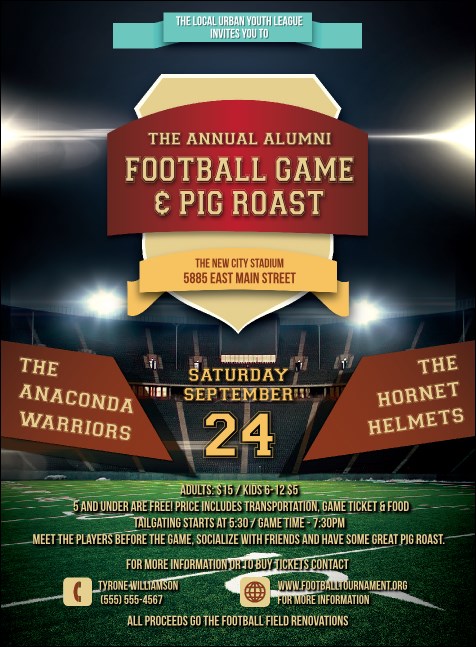 Football Lights Invitation