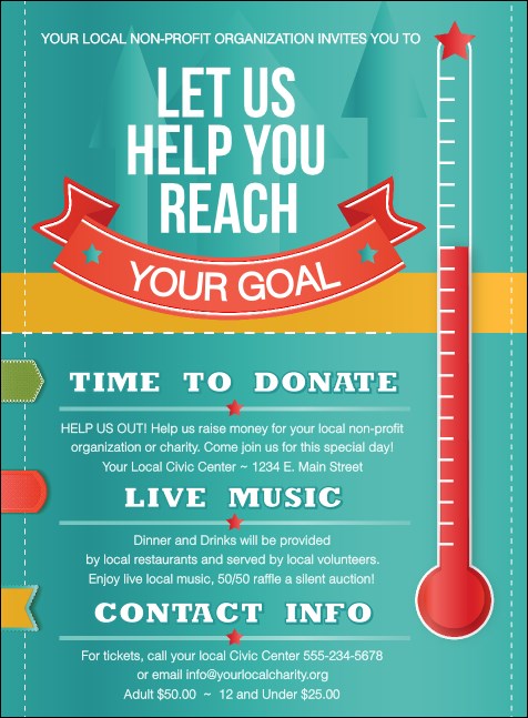 Fundraising Thermometer Invitation