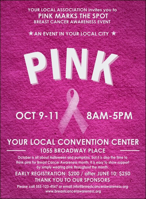 Breast Cancer Pink Ribbon Invitation