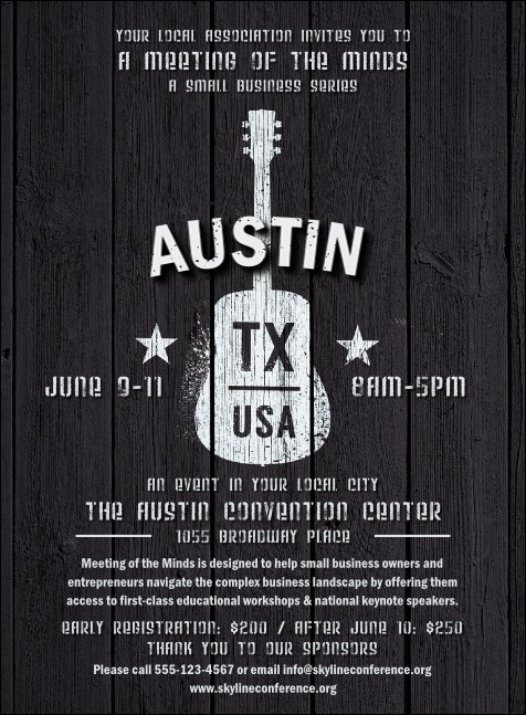 Austin Music Invitation Product Front