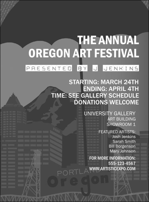 Portland Invitation (black and white)