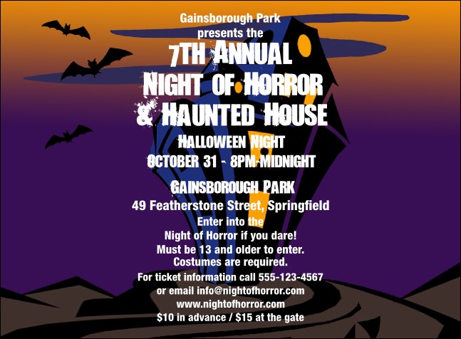 Haunted House Invitation 002 Product Front