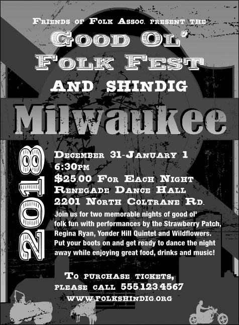 Milwaukee Invitation (Black and White)