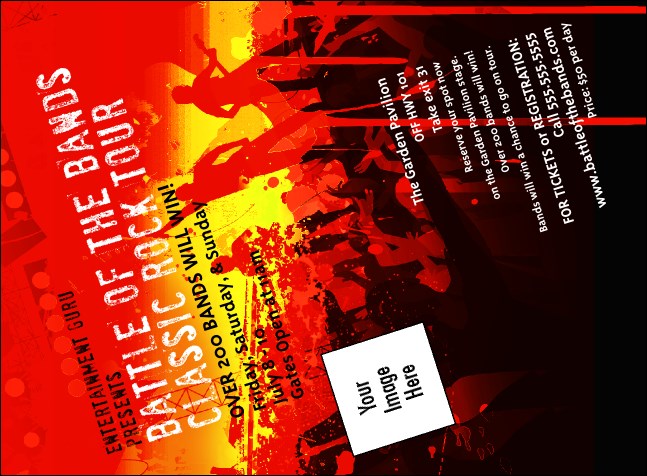 Rock Concert Red Invitation