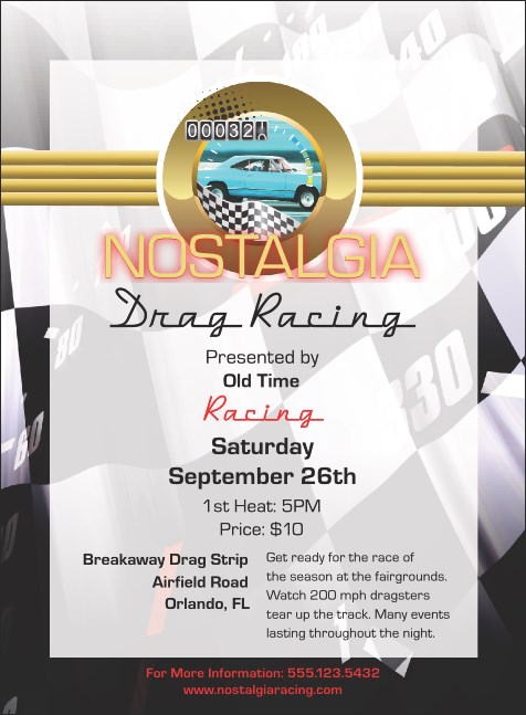 Drag Racing Invitation