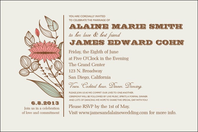 Wedding Flower Motif Poster Product Front