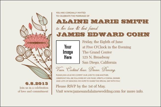 Wedding Flower Motif Image Poster