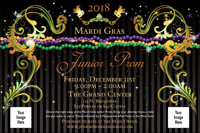 Mardi Gras Beads Poster