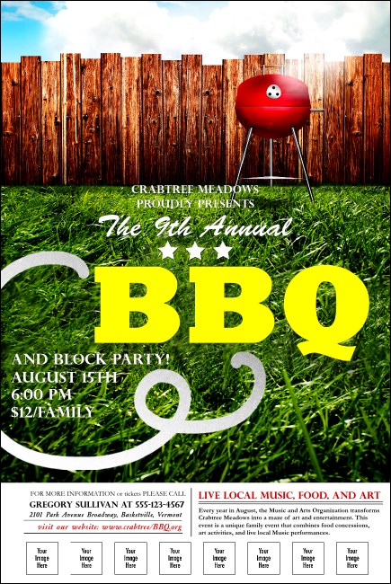 BBQ Backyard Logo Poster