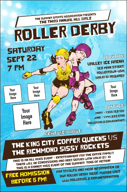 Roller Derby Jammer Poster