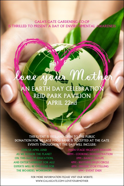 Earth Day Heart Poster Product Front