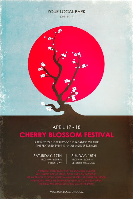 Cherry Blossom Circle Poster