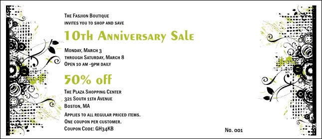 Fashion Show Coupon 2