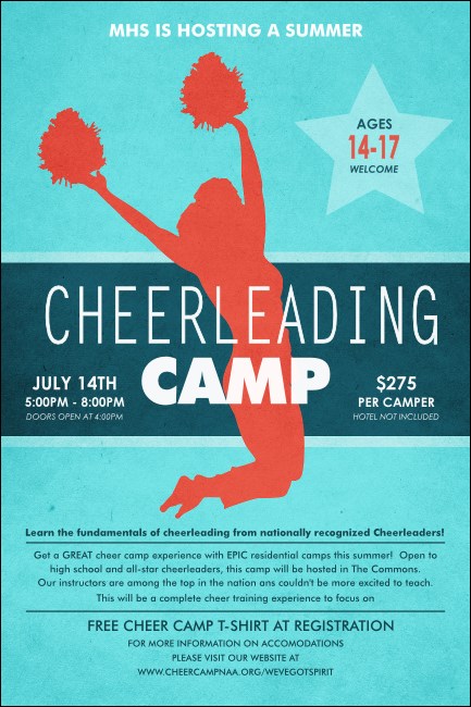 Cheerleading Jump Poster