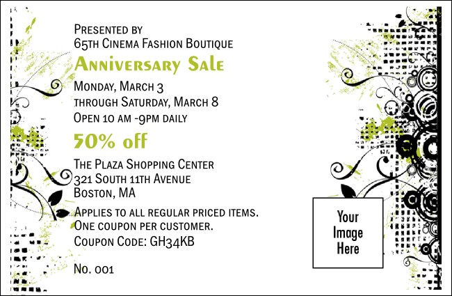 Fashion Show Coupon 1 Product Front