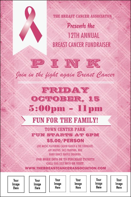 Breast Cancer Awareness Plaid Poster