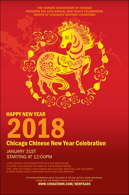 Chinese New Year Horse Poster