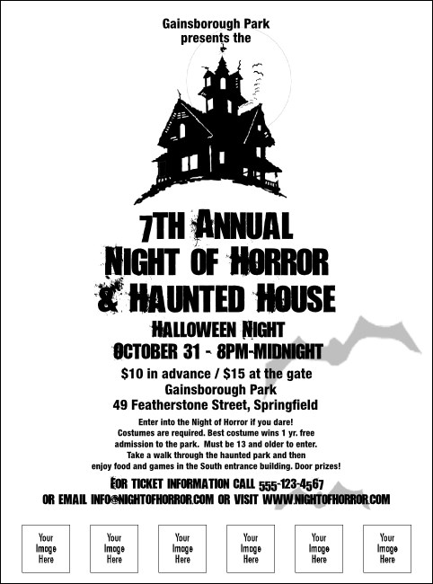 Haunted House Flyer 001 Product Front