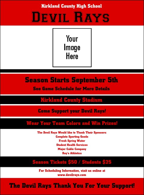 Sports Flyer 001 in Red and Black