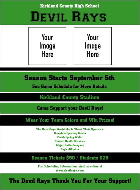 Sports Flyer 002 in Green and Black