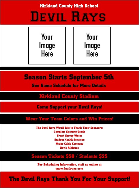 Sports Flyer 002 in Red and Black