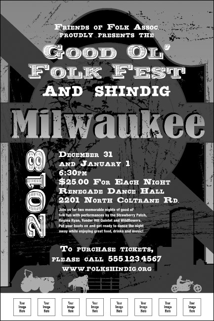 Milwaukee Poster (black and white) Product Front