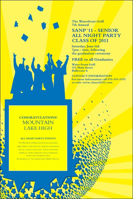 Bright Ideas Graduation Poster Yellow