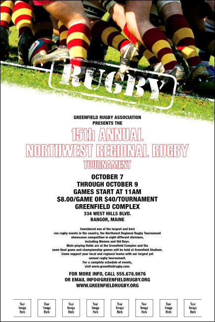 Rugby Poster with Image Upload