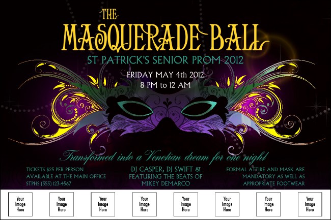Masquerade Ball Logo Poster Product Front