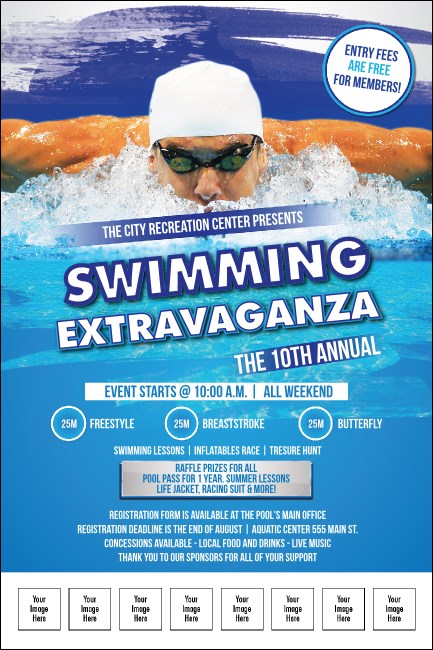 Swimming Logo Poster Product Front